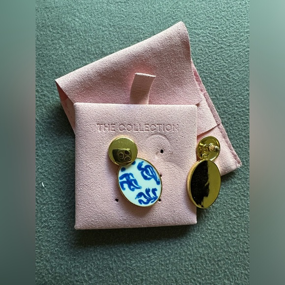 The Collection Melinda Hand Painted Vintage Earrings - Picture 2 of 2